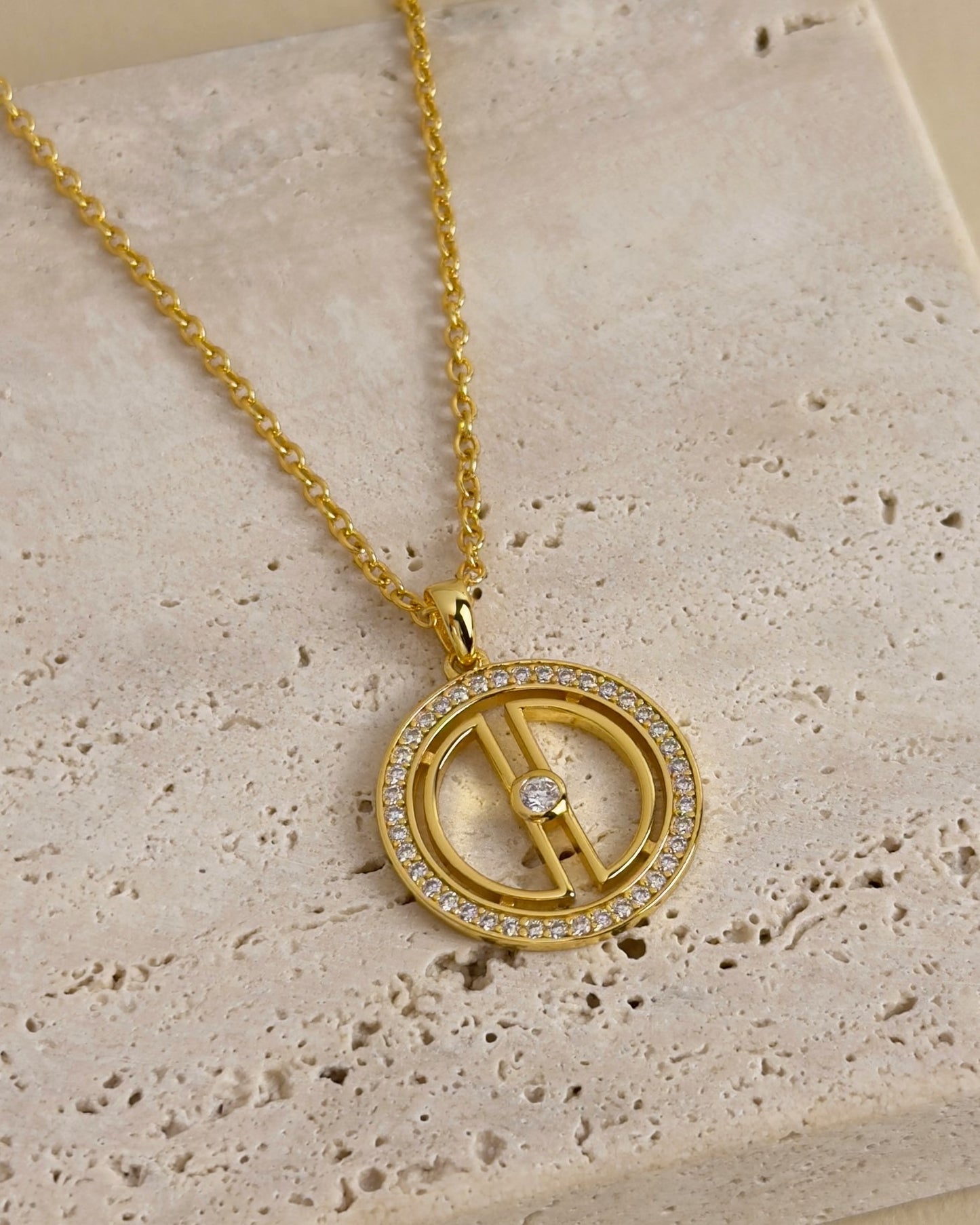 Ayyur Gold Moon Necklace