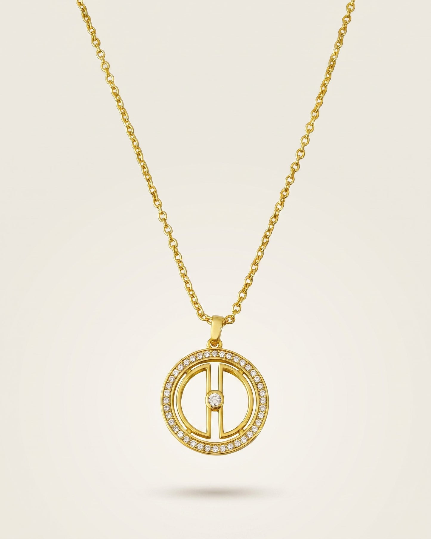 Ayyur Gold Moon Necklace