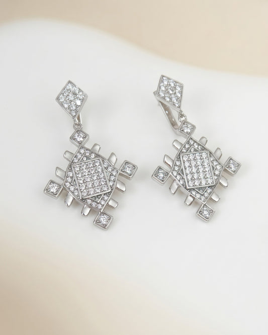 Boucles d’oreilles Lion’s Paw argentées statement